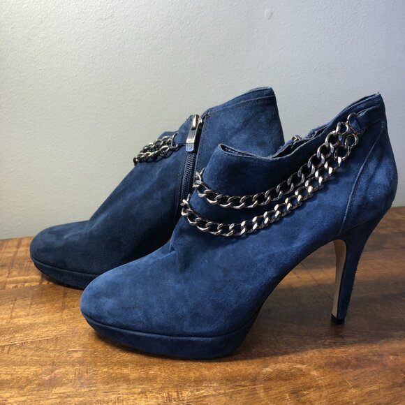 Vince Camuto Blue Suede Boots - Picture 4 of 11